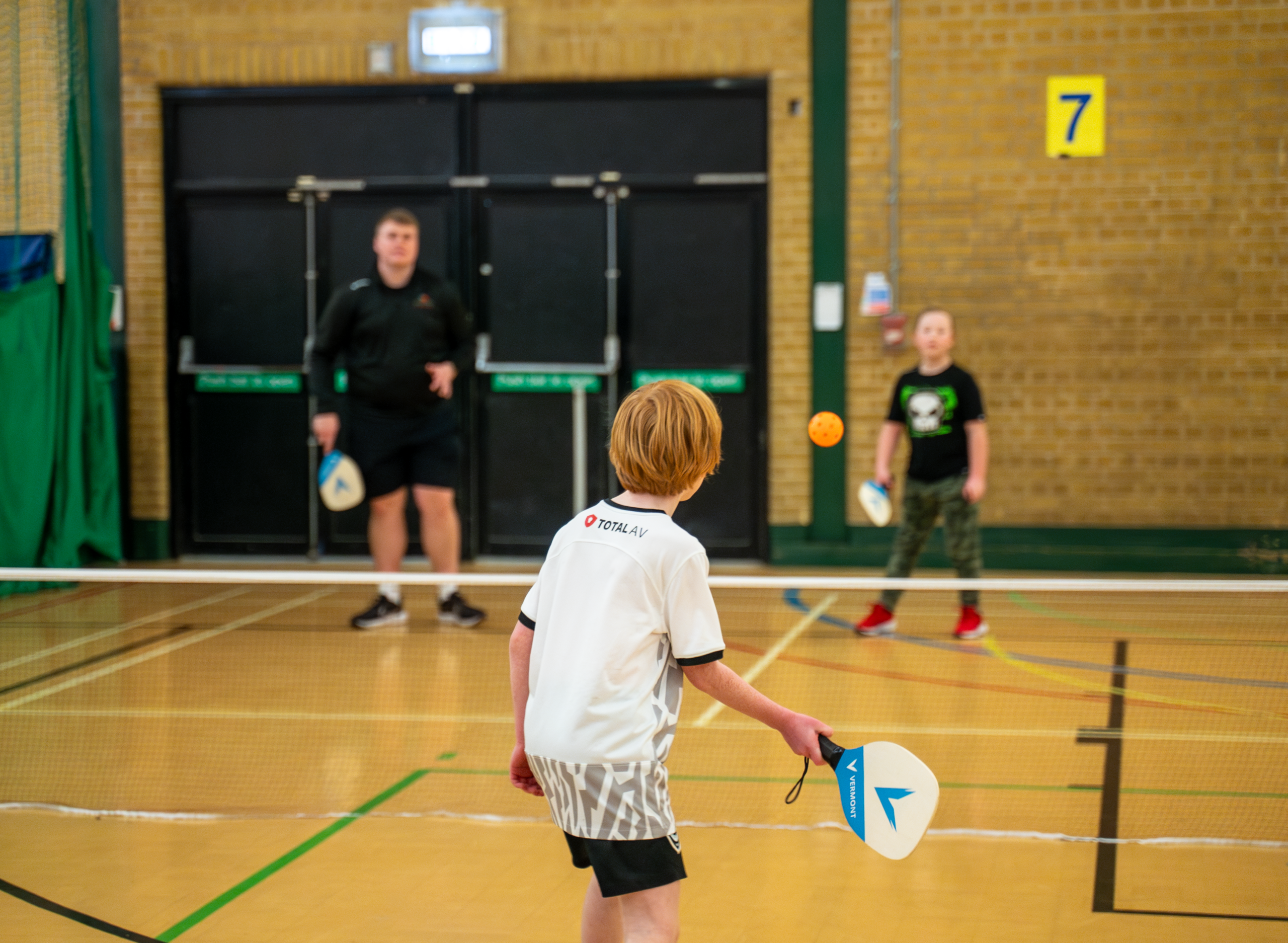 A game of racquet sports in our sports hall
