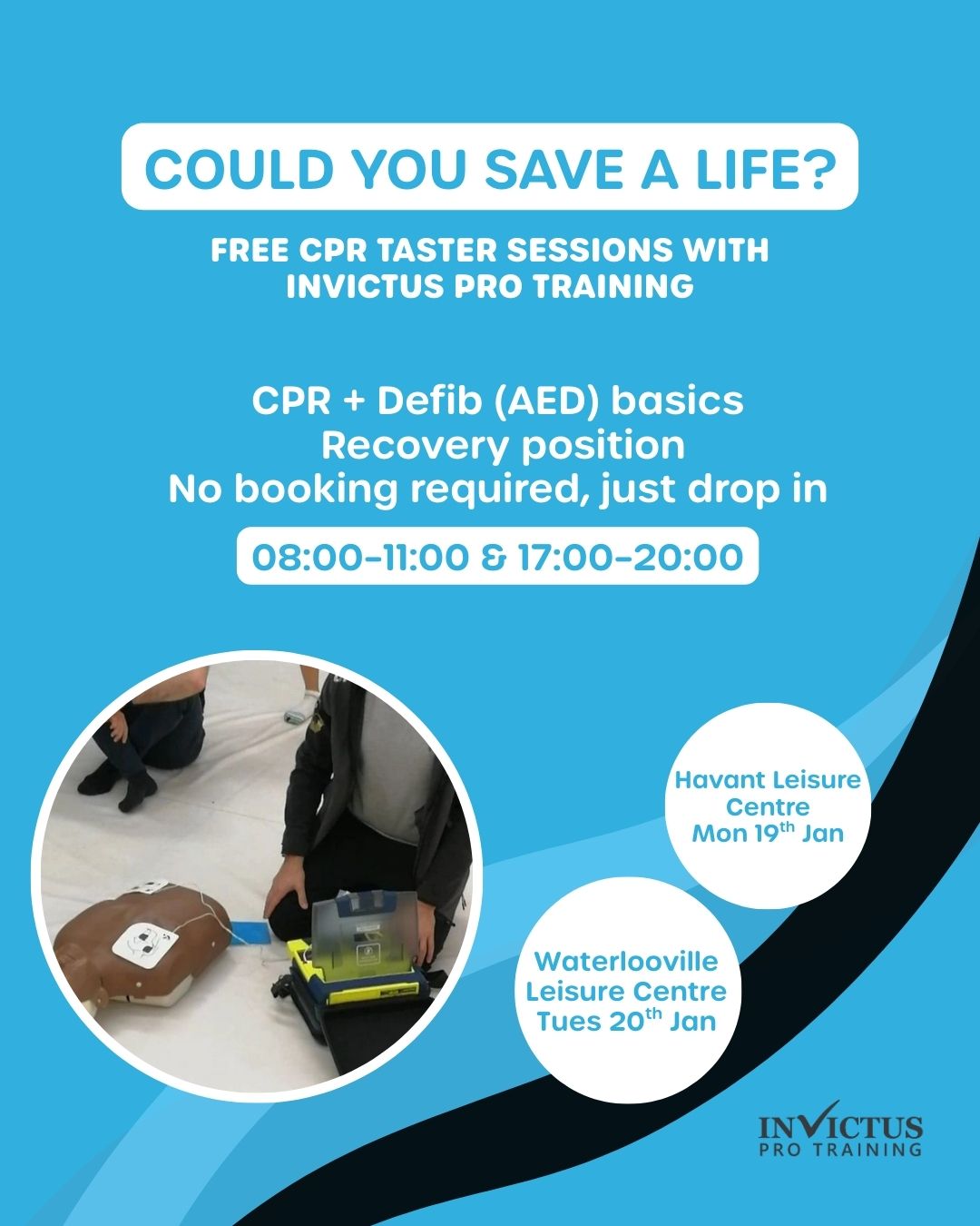 Free CPR taster sessions advertised here